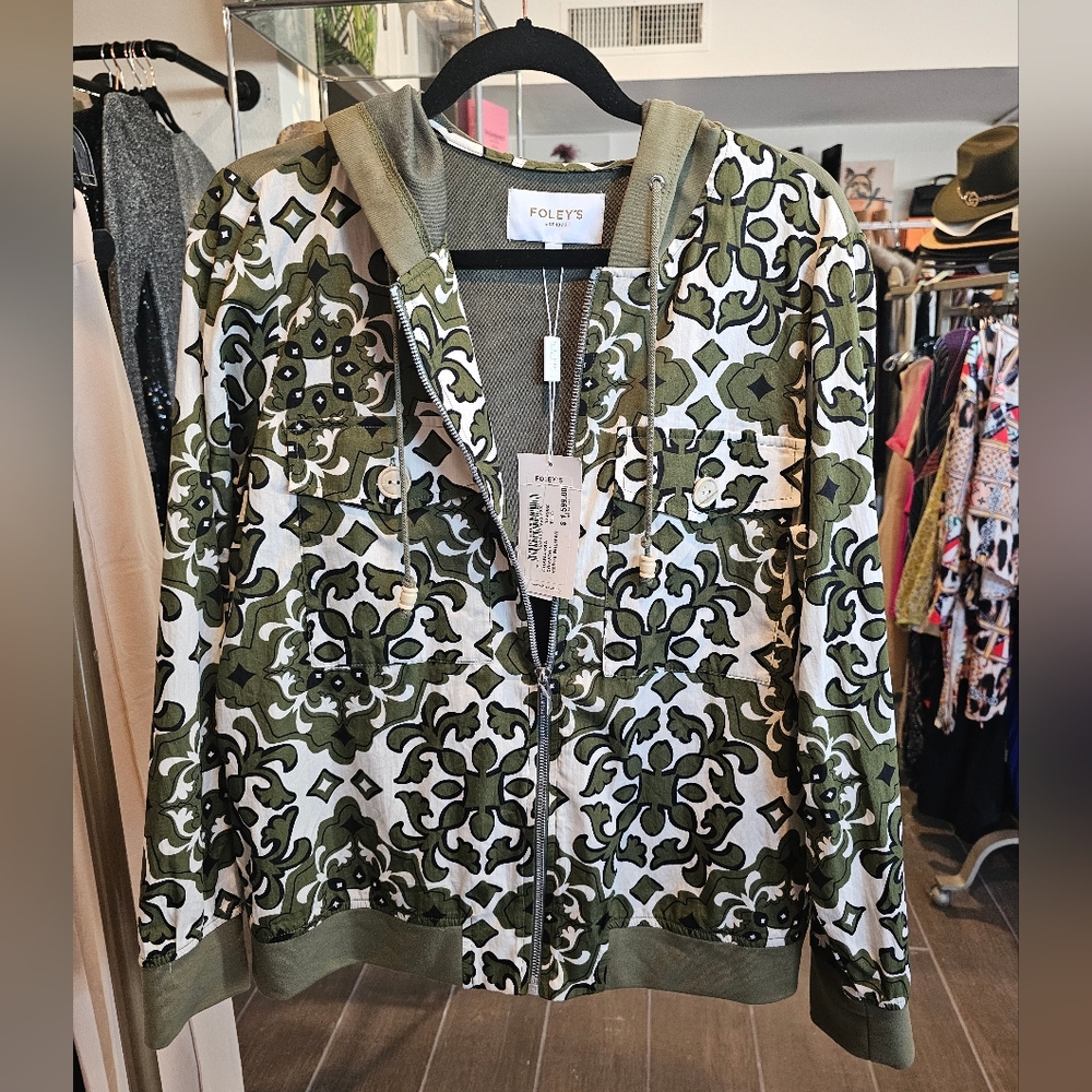 Green Patterned Women's Jacket